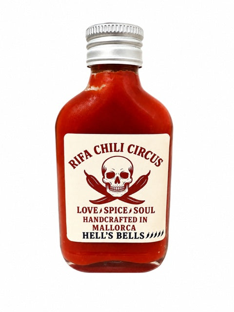 RiFa Hell's Bells Carolina Reaper super hot sauce from Mallorca