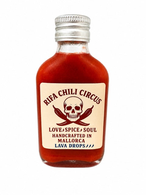 RiFa Lava Drops medium hot sauce with fresh chillies