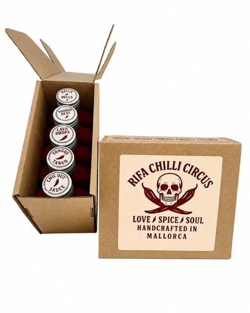 RiFa Famous Five Collection handmade hot sauce gift box